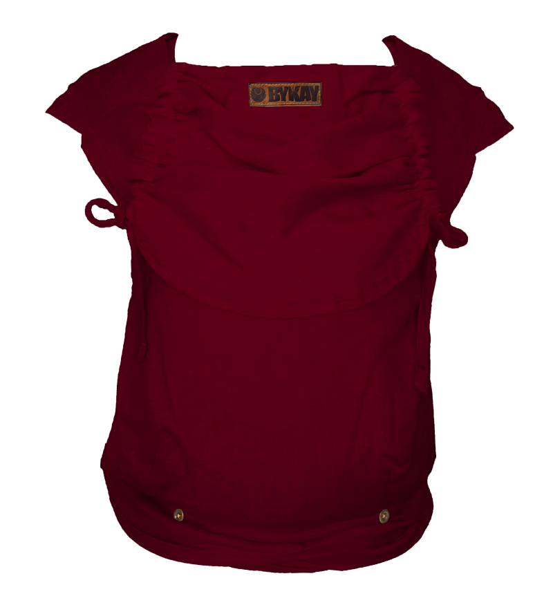 Babydrager Mei Tai Deluxe Berry Red Vrijstaand Bykay 1