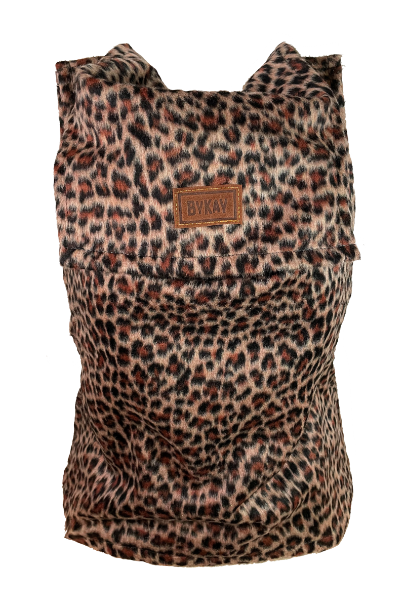 Inlay Furry Leopard Rust vrij